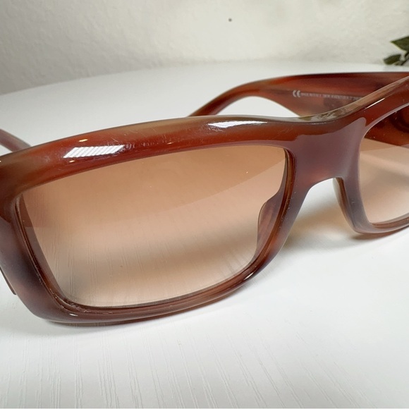Preowned Authentic Christian Dior Aventura 2 Square Sunglasses Brown Big Logo - Picture 8 of 13
